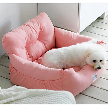 Small and Medium-Sized Dog Teddy Dog Kennel in Winter to Keep Warm to Unpick and Wash a Nest of Dual-Use Pet Car Safety Seat Pad