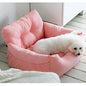 Small and Medium-Sized Dog Teddy Dog Kennel in Winter to Keep Warm to Unpick and Wash a Nest of Dual-Use Pet Car Safety Seat Pad