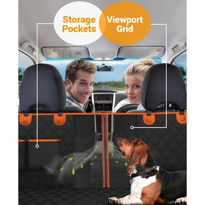 Victoper Dog Car Seat Cover, 600D Heavy Durable Dog Seat Cover for Back Seat, 100% Waterproof Scratch Proof Nonslip Dog Hammock for Car with Side Flap, Pet Back Seat Covers for Cars Sedan SUV Trucks